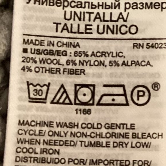 Gap Chunky Knit Gray Scarf Wool Alpaca Blend Warm Fall Winter Neckwear - Picture 4 of 4